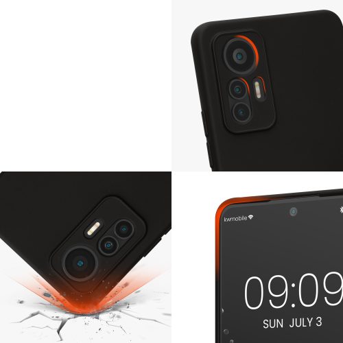 Husa Kwmobile pentru Xiaomi 12 Lite, Silicon, Negru, 59405.01
