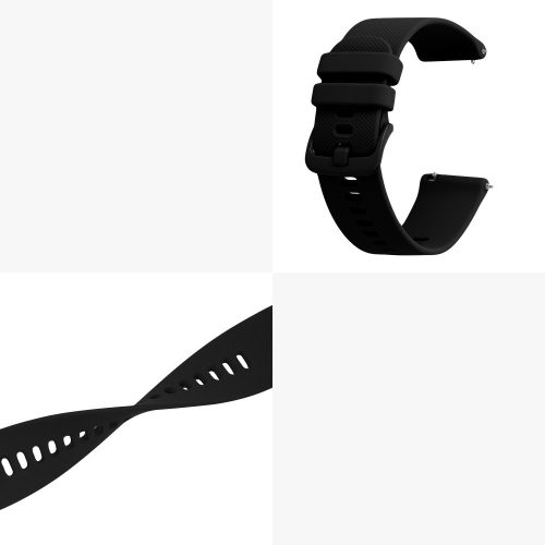 Set 2 curele kwmobile pentru Blackview X1 Smartwatch, Silicon, Negru, 58170.04