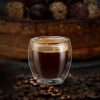 Set 4 pahare espresso termice Creano, 100 ml, sticla borosilicata, perete dublu
