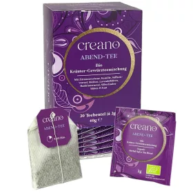   Ceai Bio Creano Evening Tea, 20 plicuri, aroma de plante si scortisoara, fara cofeina