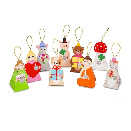 Set cadou ceai de plante Creano Tea Lovers, 9 plicuri piramida in forme diferite, 22.5 g, fara cofeina