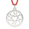 Pandantiv din argint cu snur model Cuore