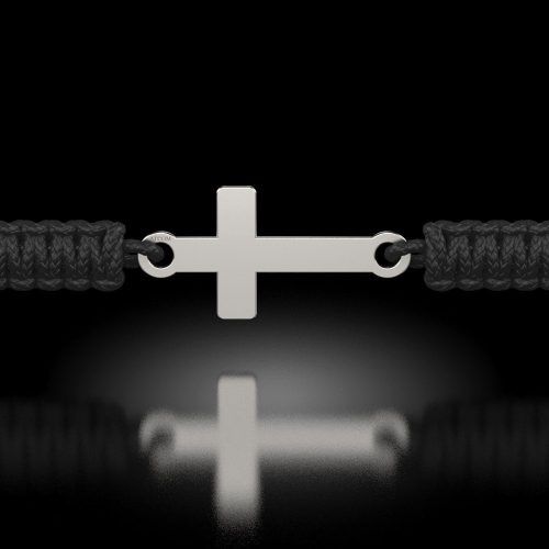 Bratara din argint cu snur model Ortodox 02