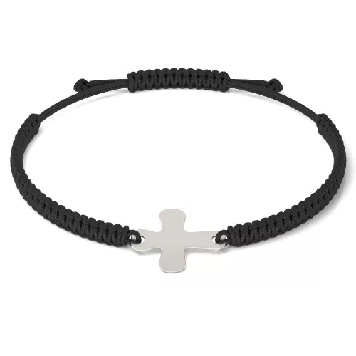 Bratara din argint cu snur model Ortodox 03