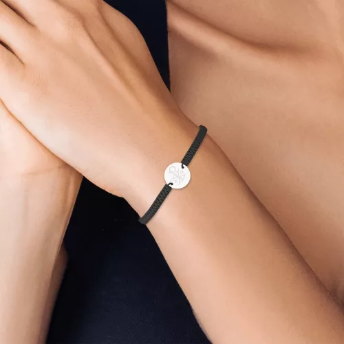 Bratara din argint cu snur model Ortodox 09