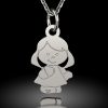 Colier din argint model Fetita gravata
