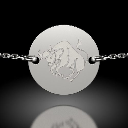 Bratara cu lantisor din argint model Taur