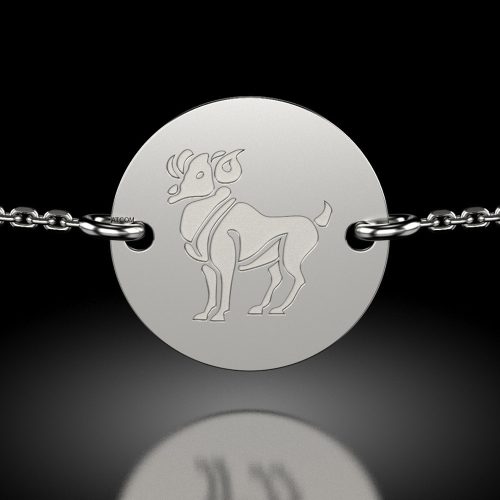 Bratara cu lantisor din argint model Berbec