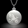 Lantisor cu pandantiv din argint model Capricorn