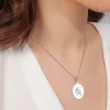 Lantisor cu pandantiv din argint model zodia Leu