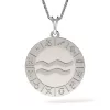 Lantisor cu pandantiv din argint model Aquarius