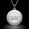 Lantisor cu pandantiv din argint model Aquarius
