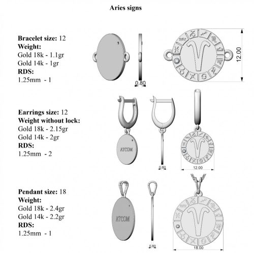 Bratara cu lantisor din argint model Aries